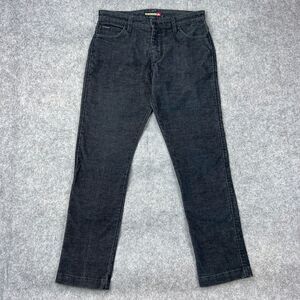 Quiksilver Pants Mens 30 Black Corduroy Jeans Slim Straight Tapered‎ Skate Surf
